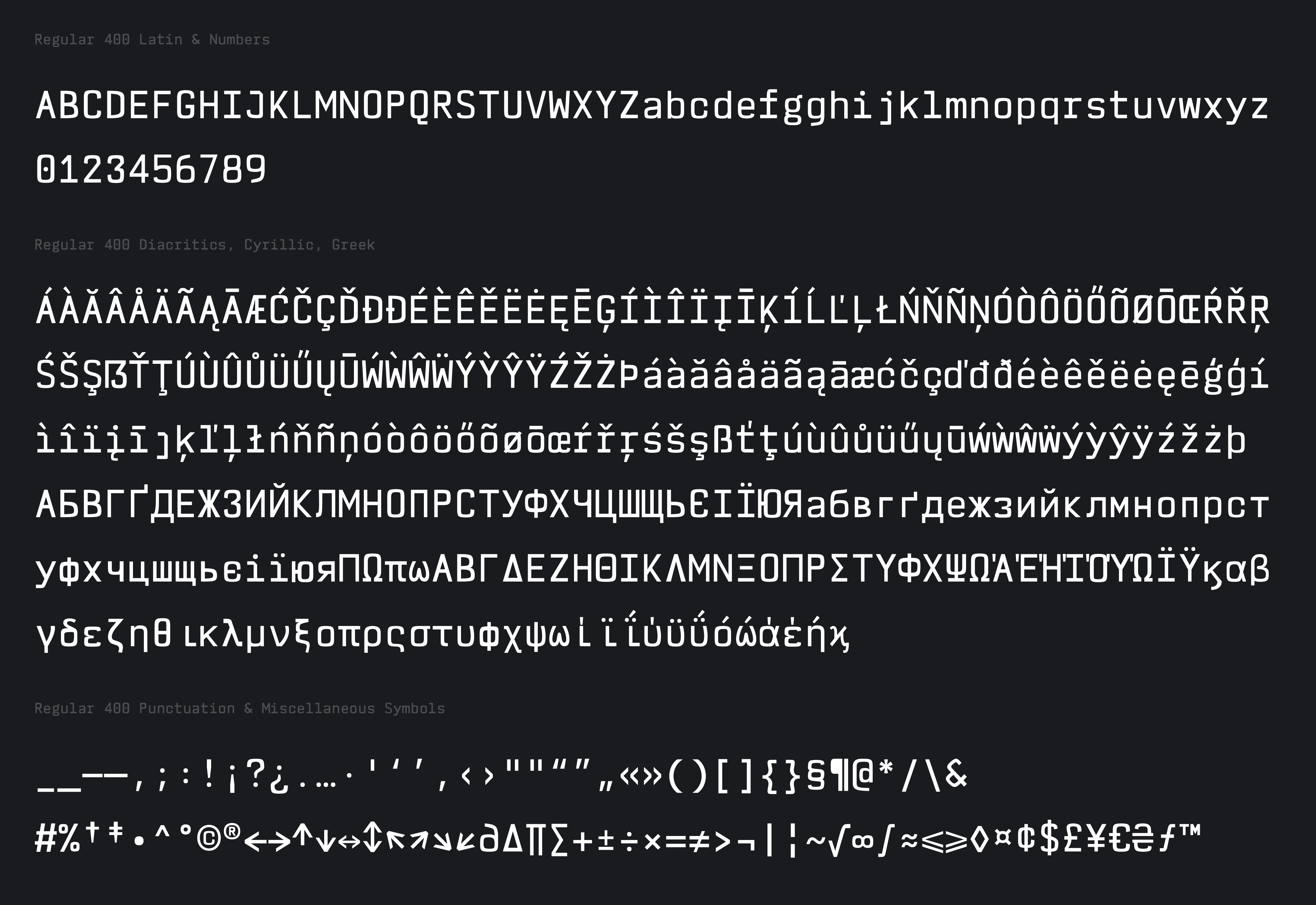 Wumpus Mono Regular Specimen
