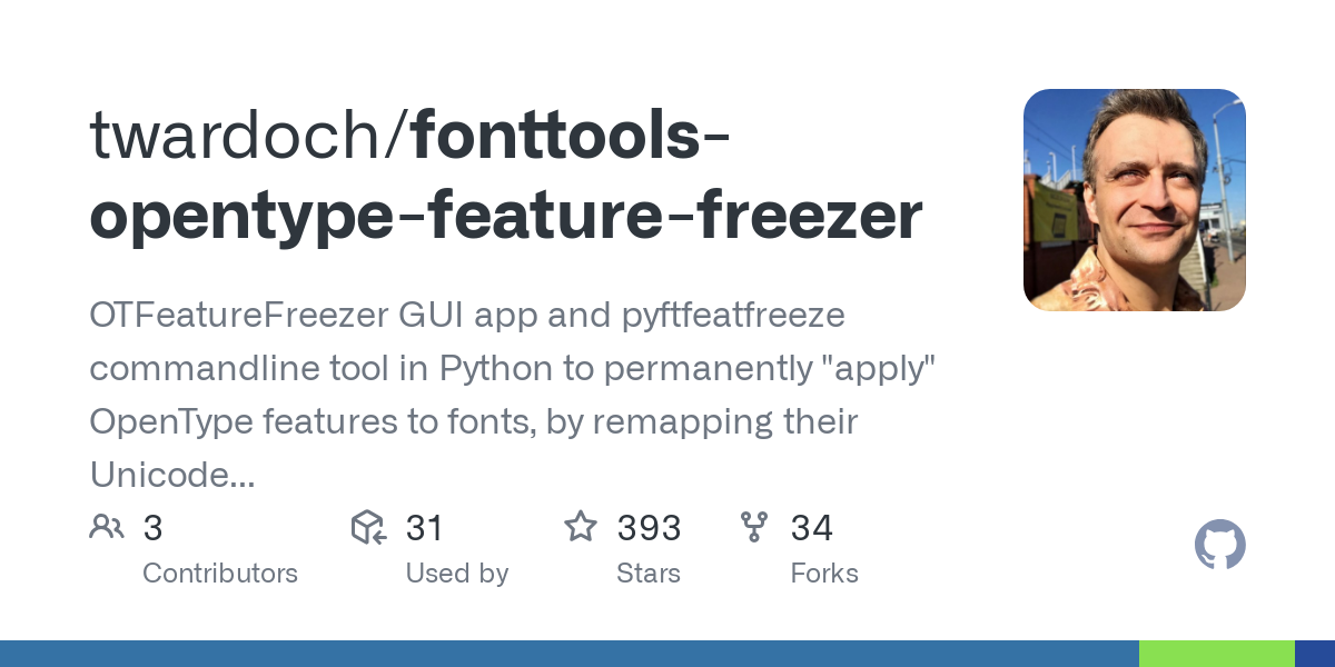fonttools opentype feature freezer