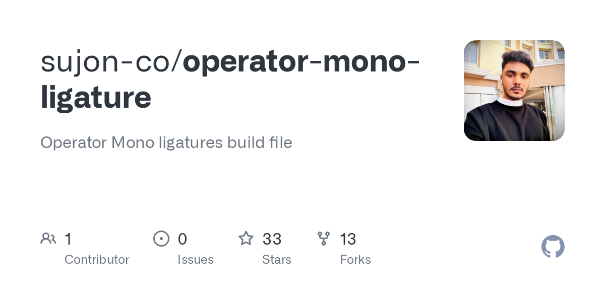 operator mono ligature