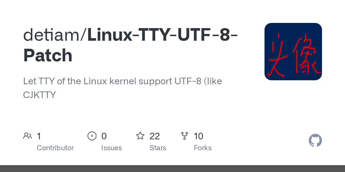 Linux TTY UTF 8 Patch