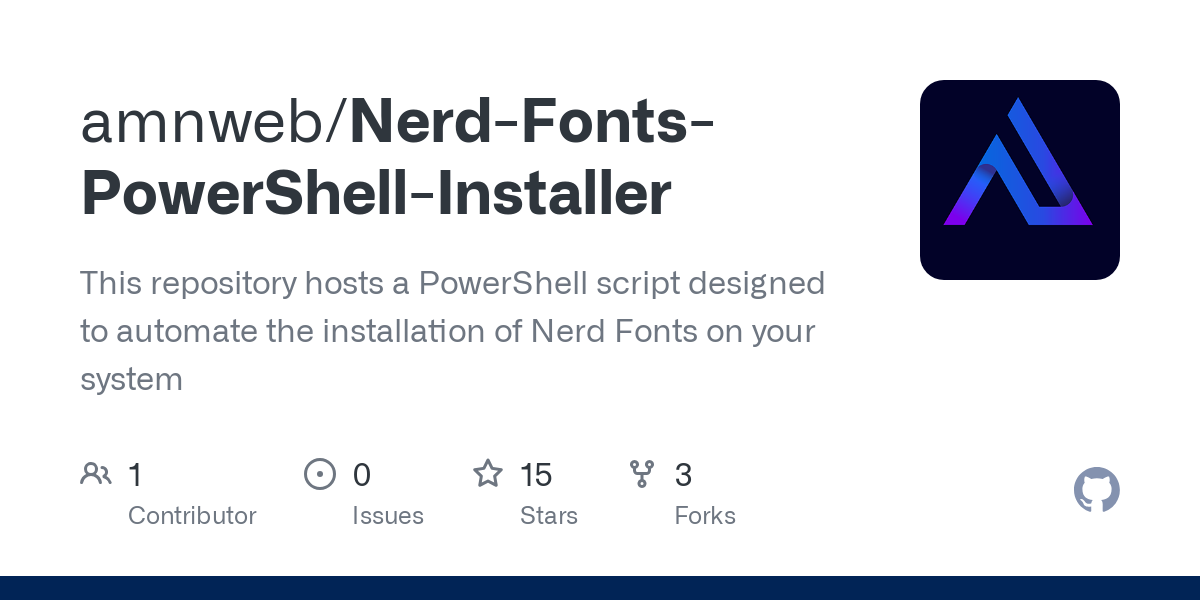 Nerd Fonts PowerShell Installer
