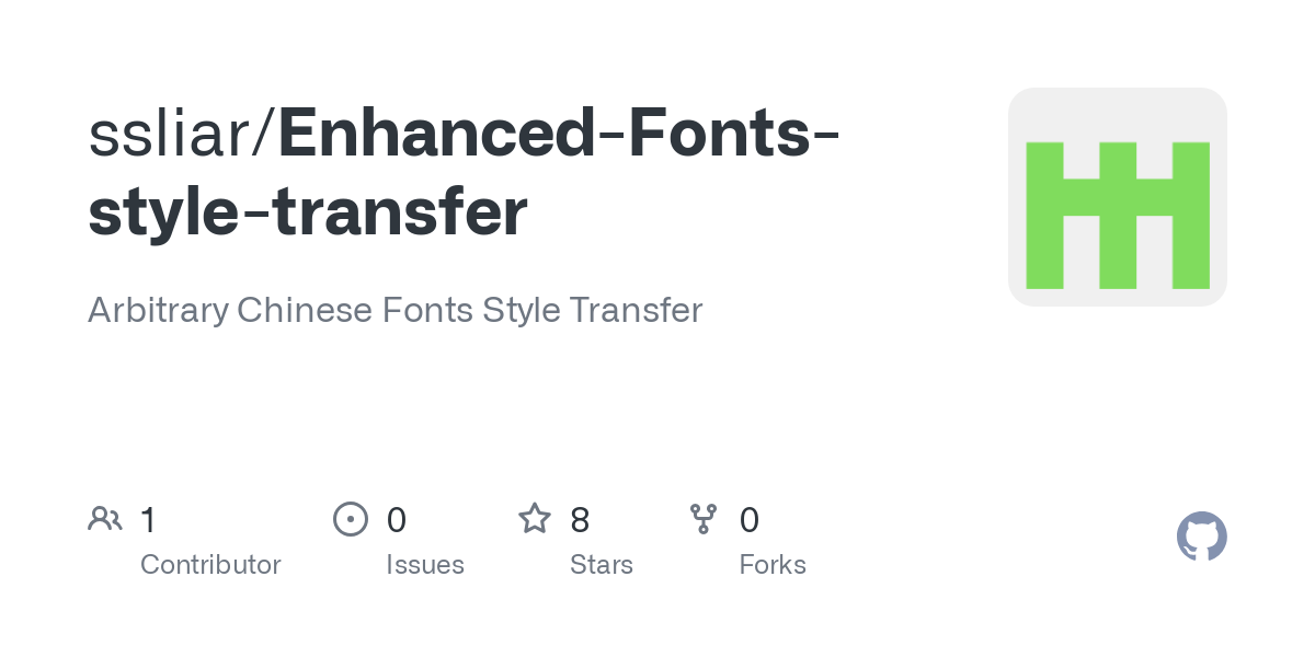 Enhanced Fonts style transfer