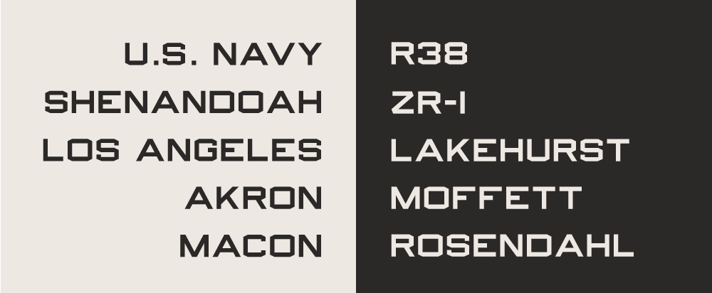 Specimen of Lakehurst Gothic