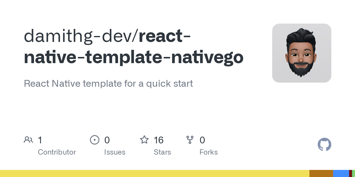 react native template nativego