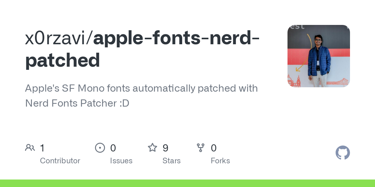 apple fonts nerd patched