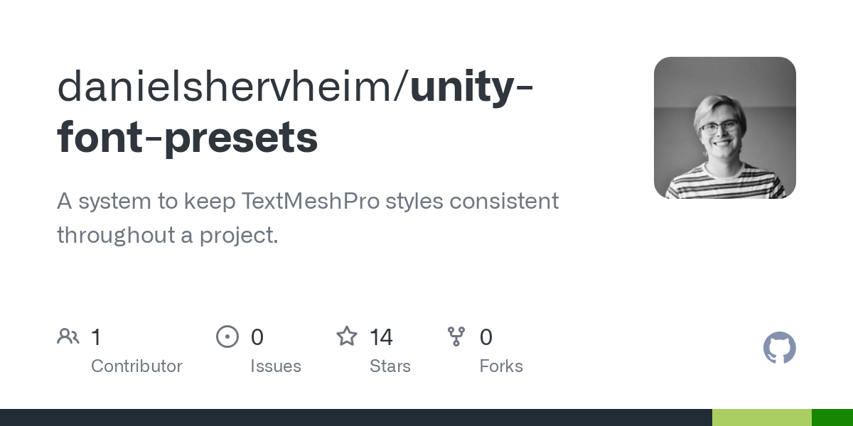 unity font presets