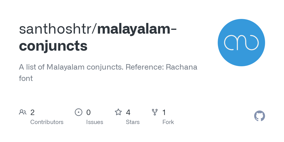 malayalam conjuncts