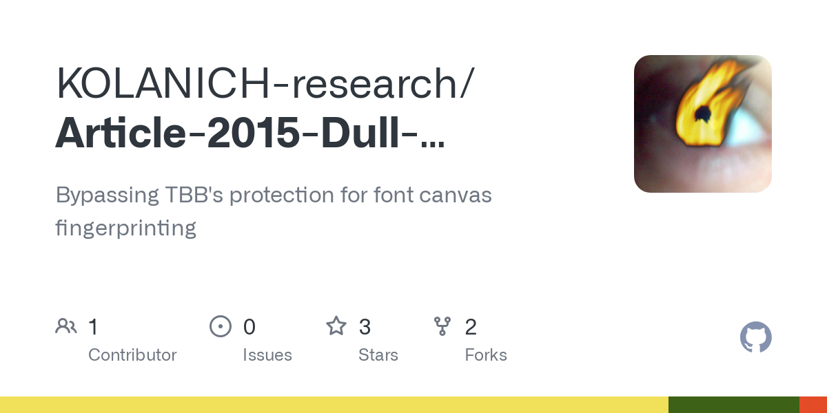 Article 2015 Dull captaincy or the way Tor Project fights browser fingerprinting