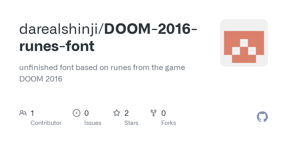 DOOM 2016 runes font