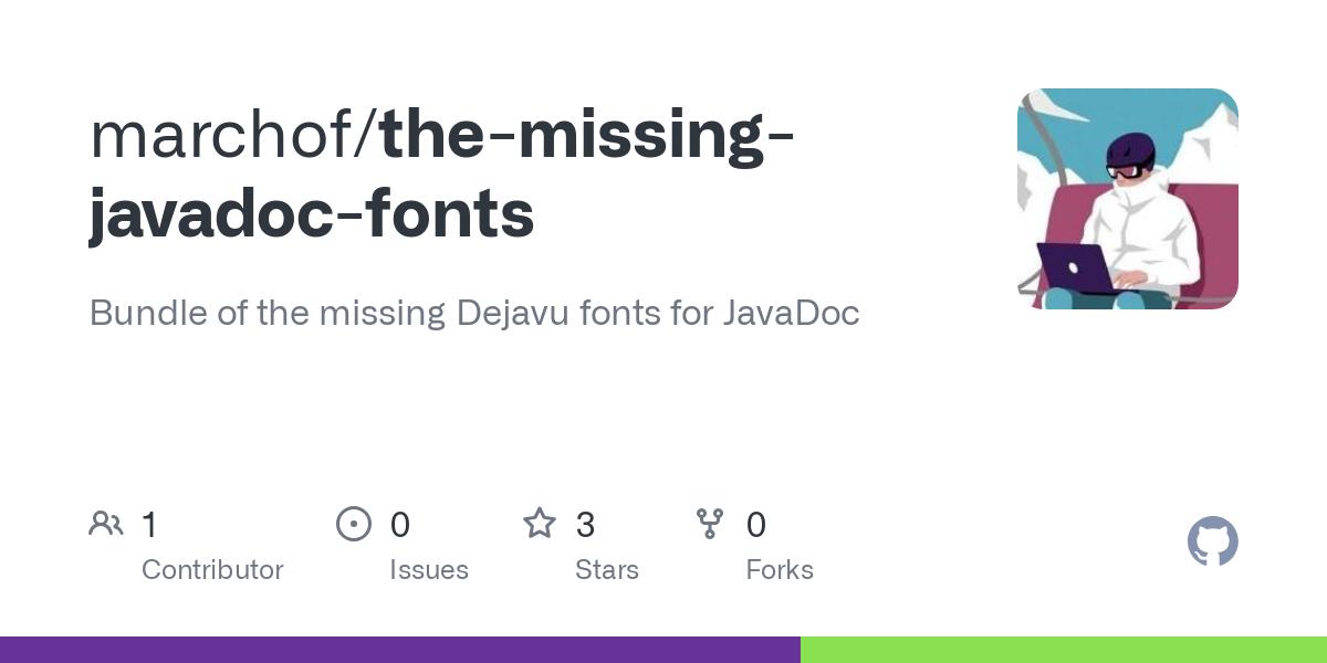 the missing javadoc fonts