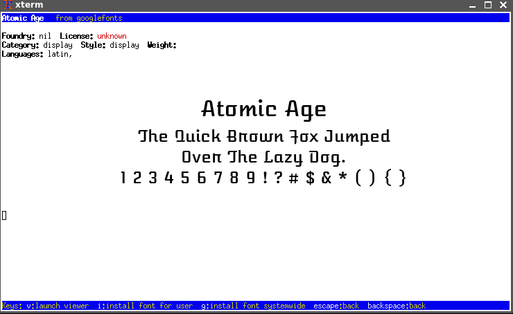 googlefonts sixel preview