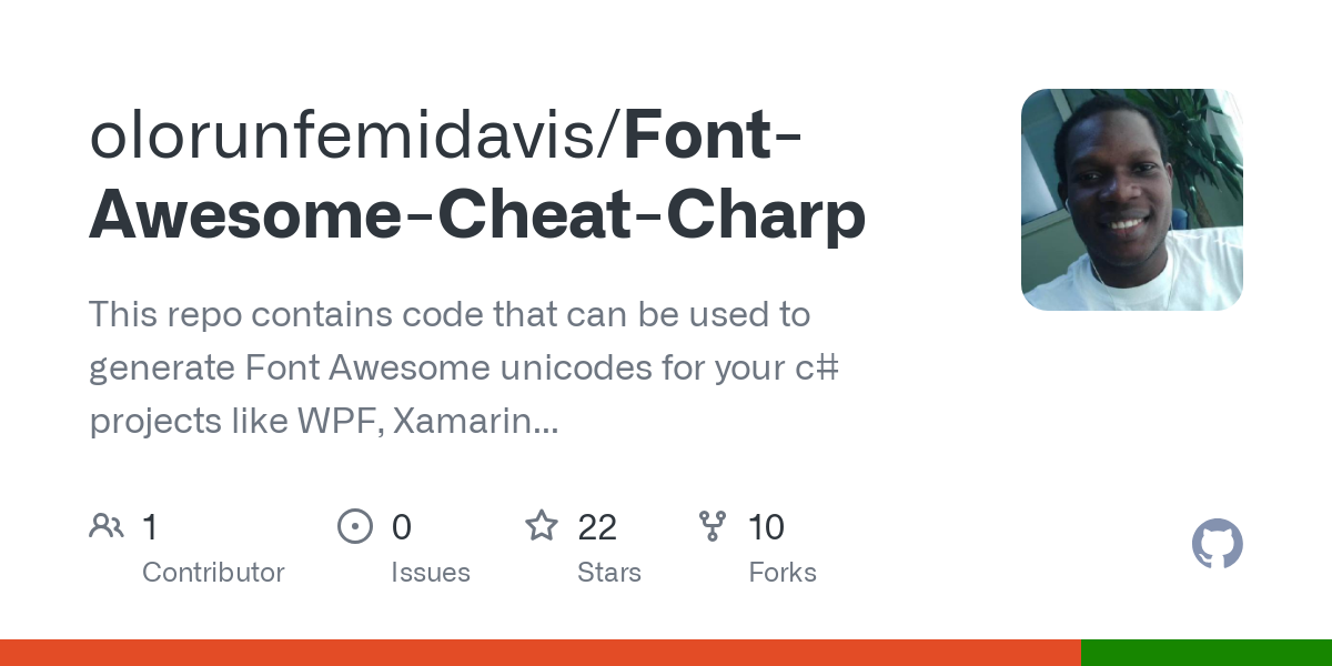 Font Awesome Cheat Charp