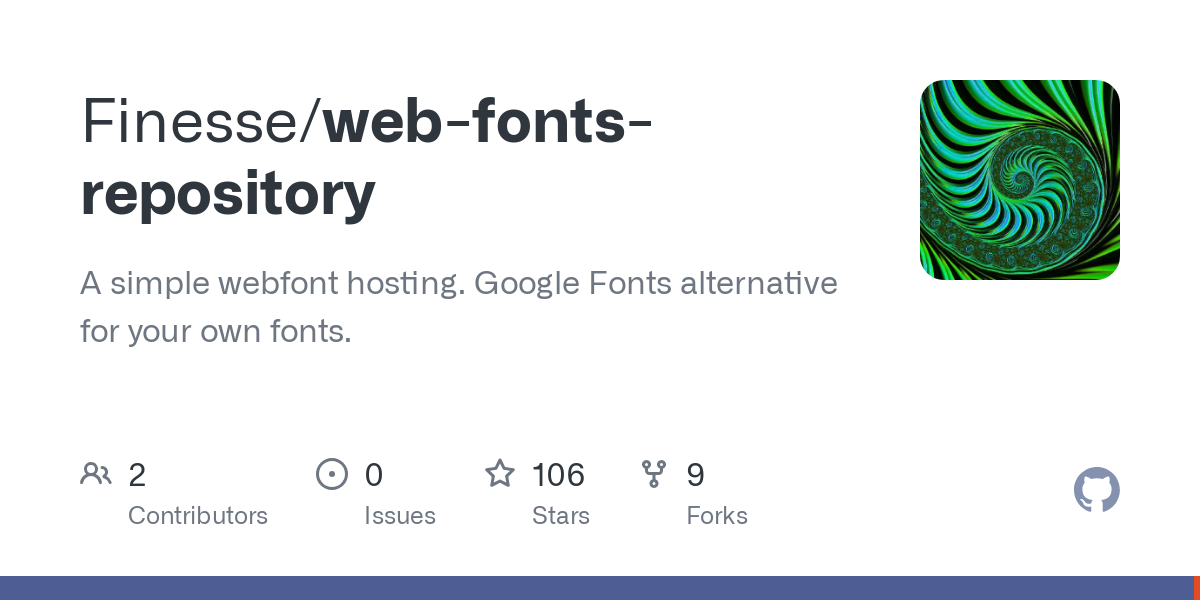 web fonts repository