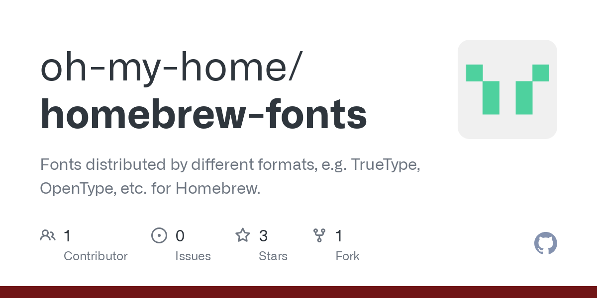homebrew fonts