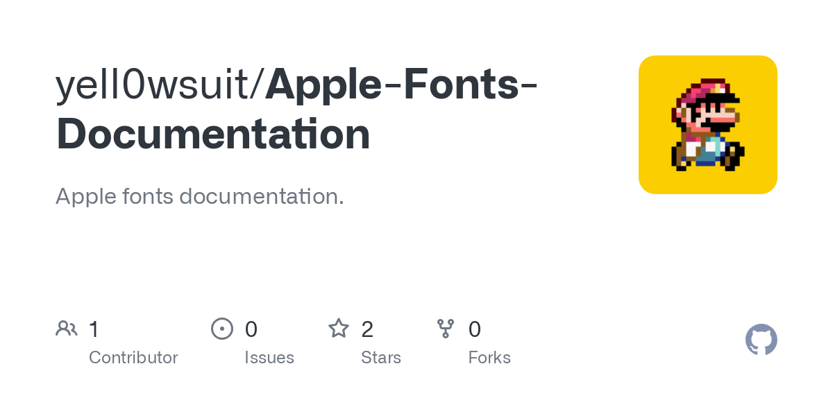 Apple Fonts Documentation