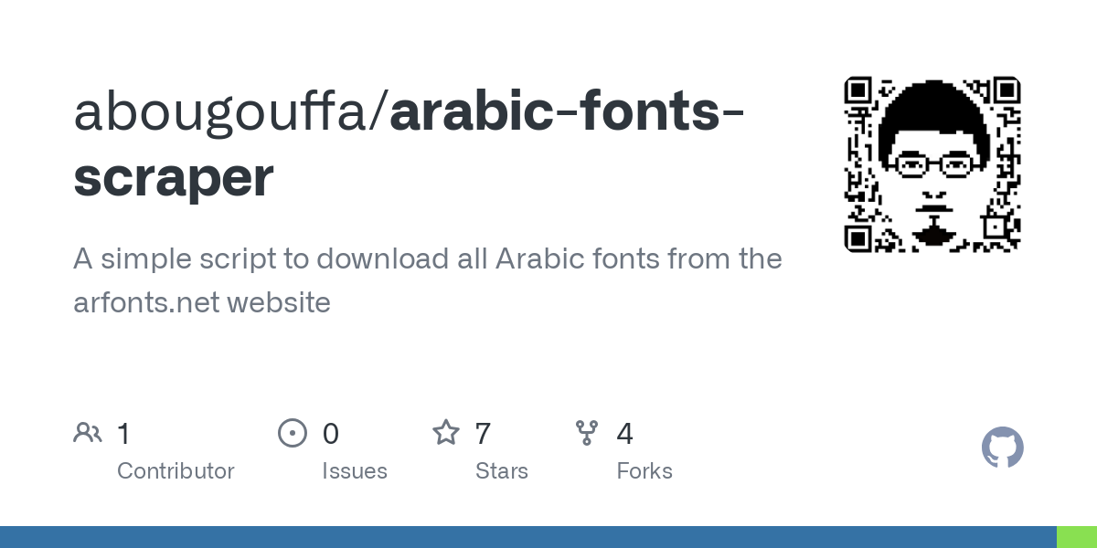 arabic fonts scraper