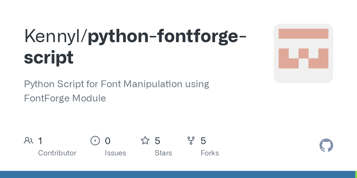 python fontforge script