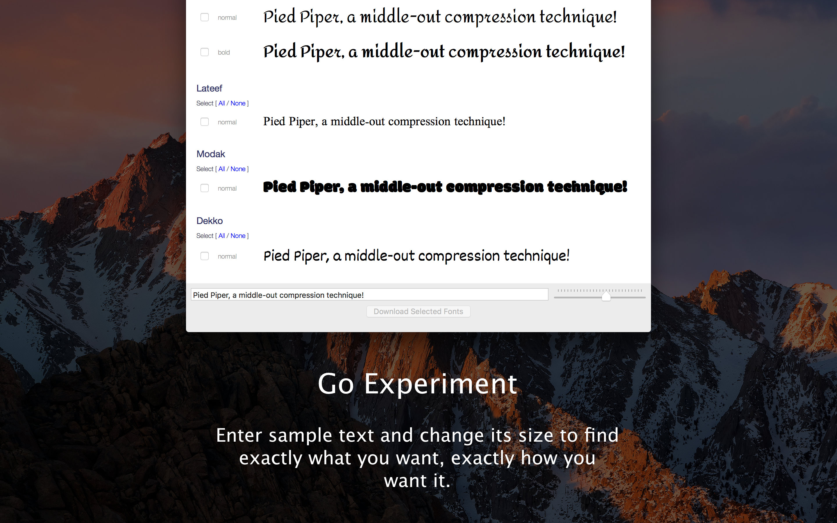 Screenshot Experimenting