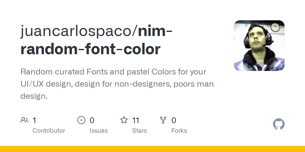 nim random font color
