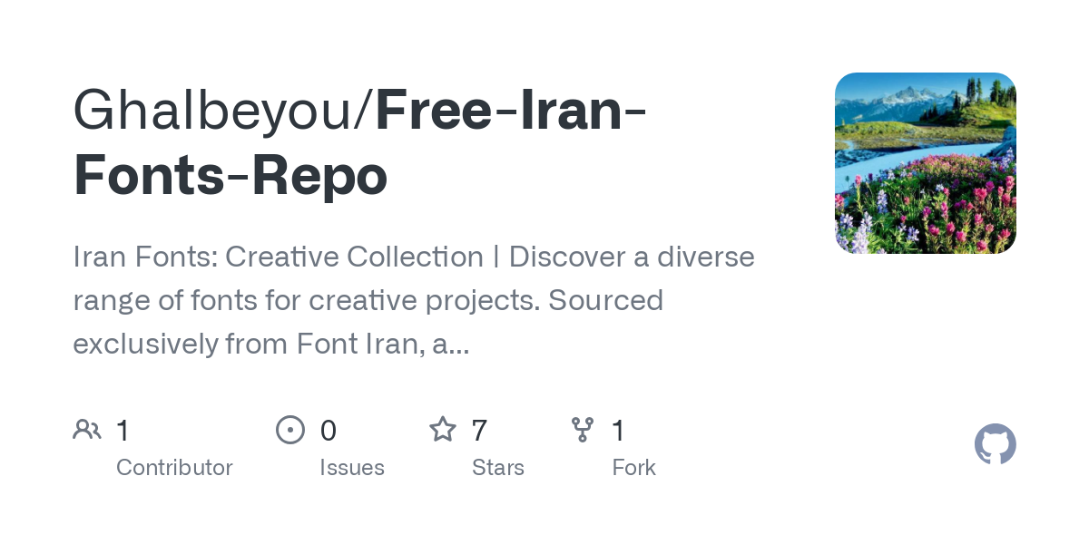 Free Iran Fonts Repo