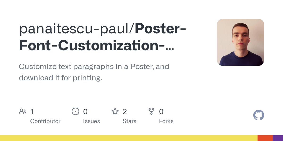 Poster Font Customization App JavaScript 2016