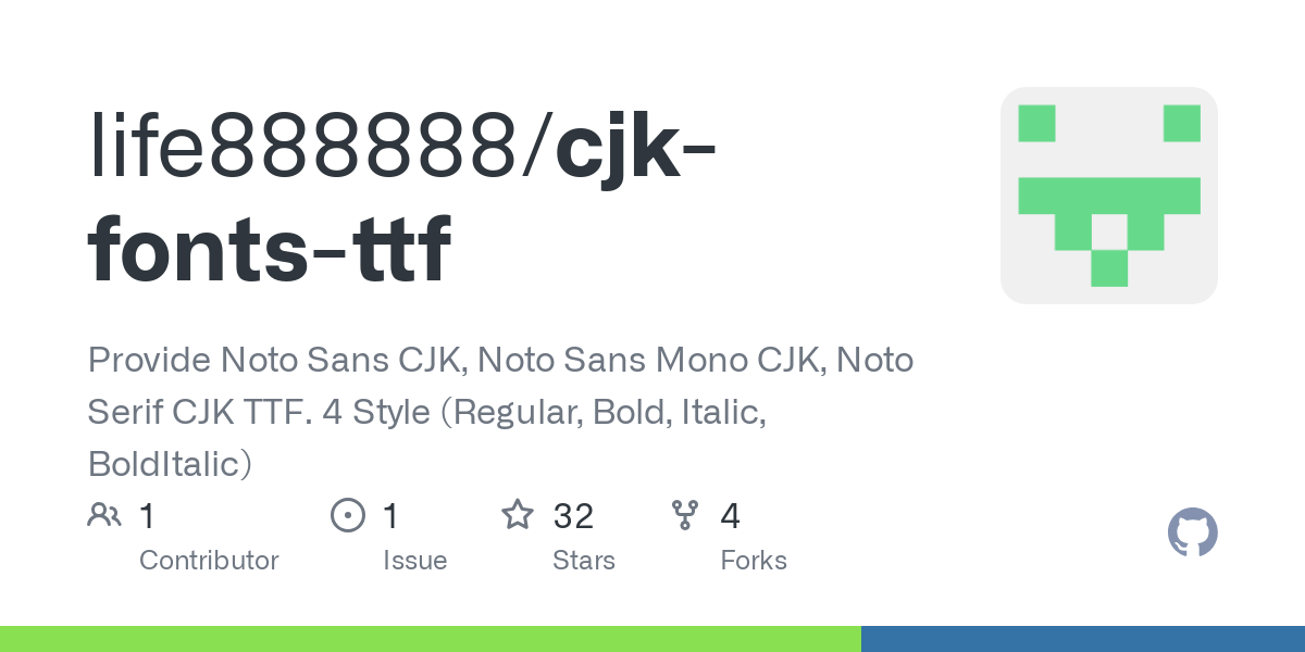 cjk fonts ttf