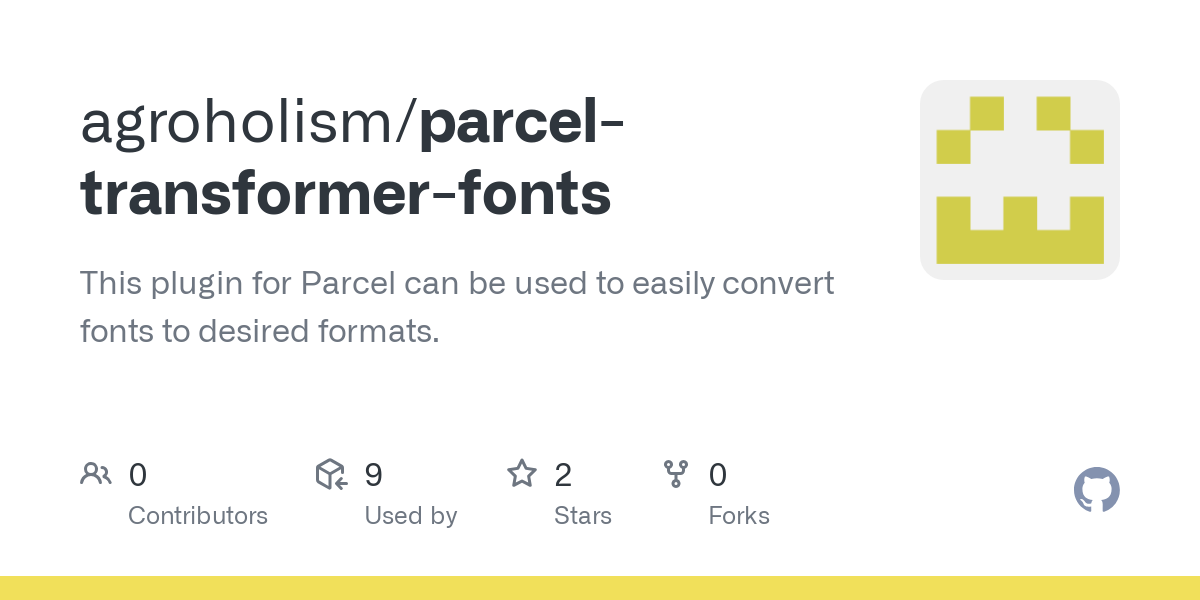 parcel transformer fonts