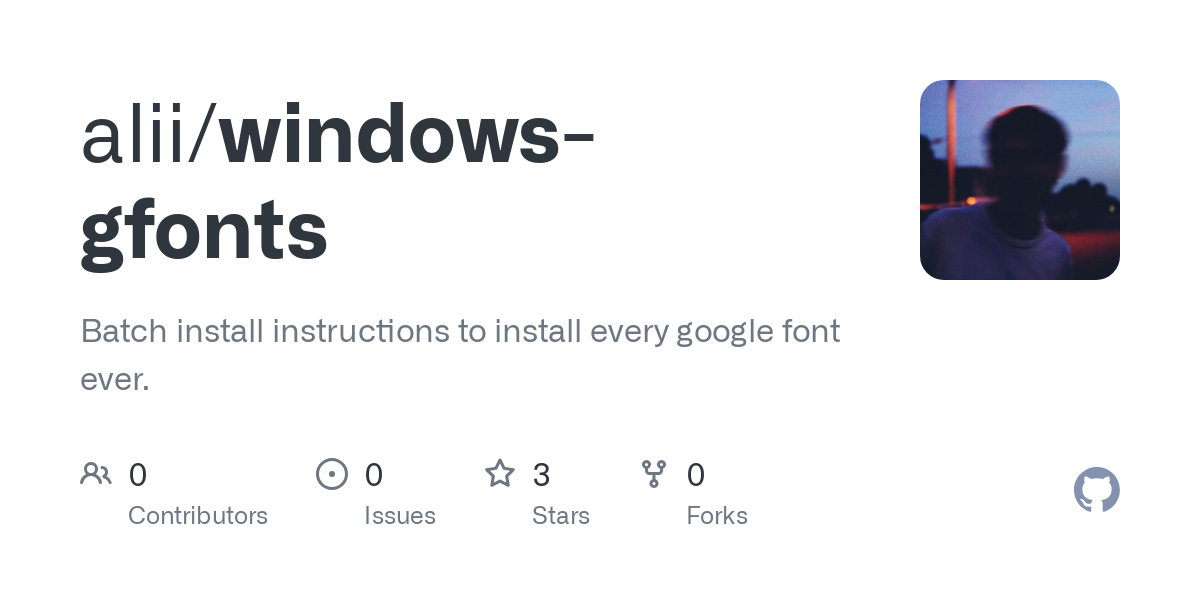 windows gfonts