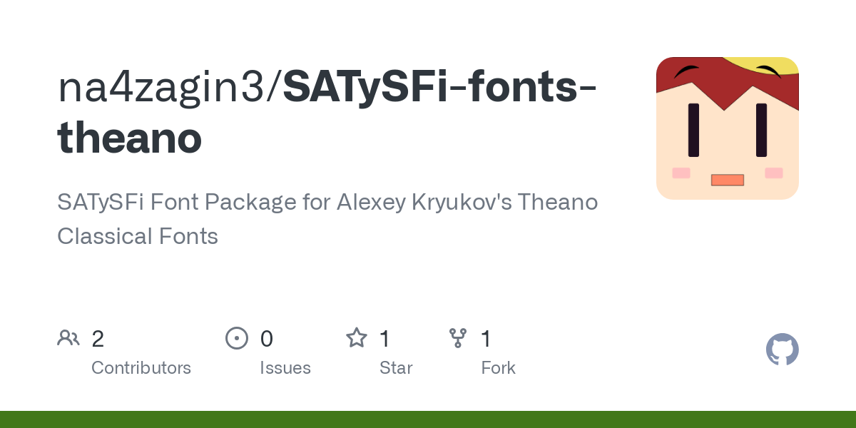 SATySFi fonts theano