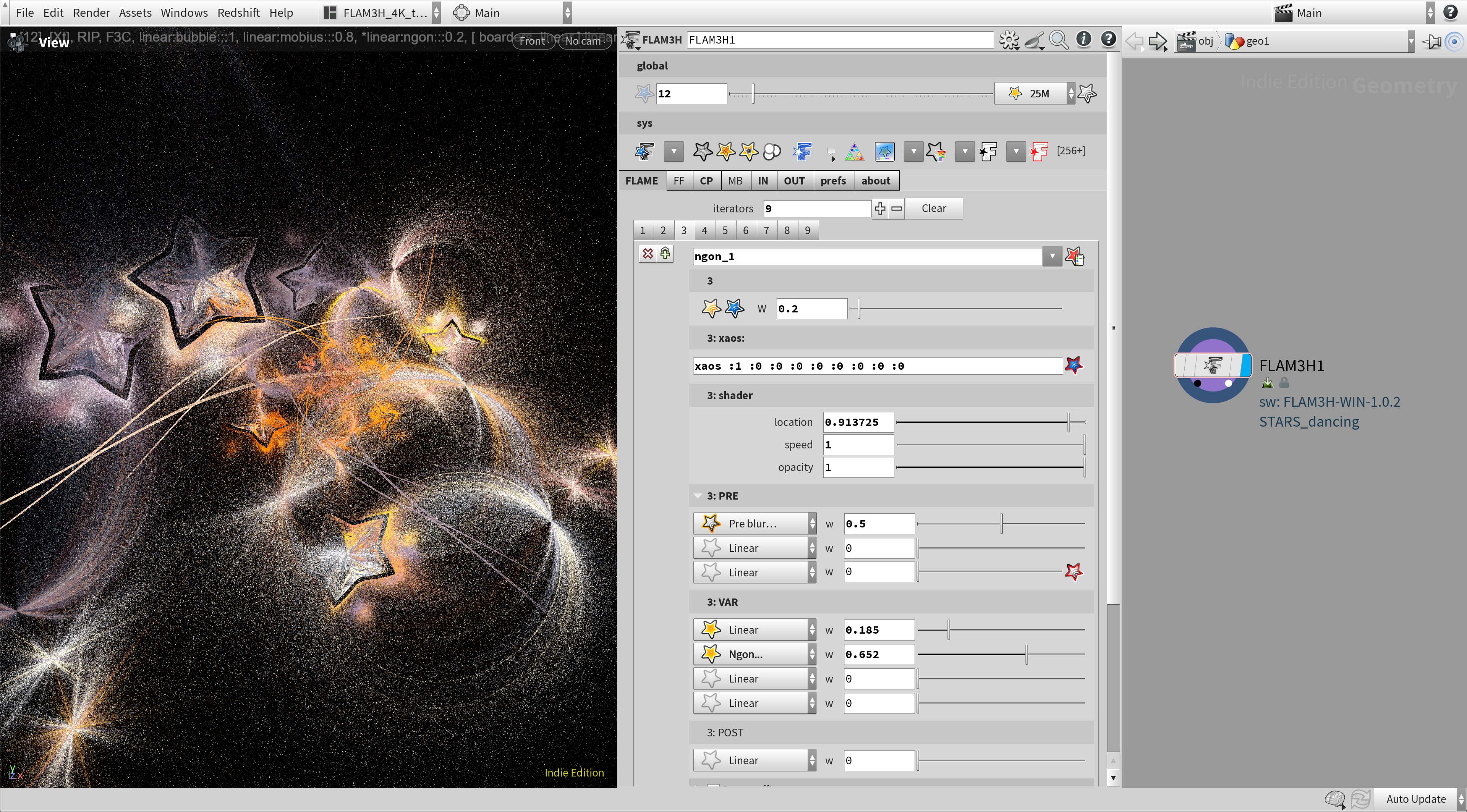 FLAM3HOUDINI viewport