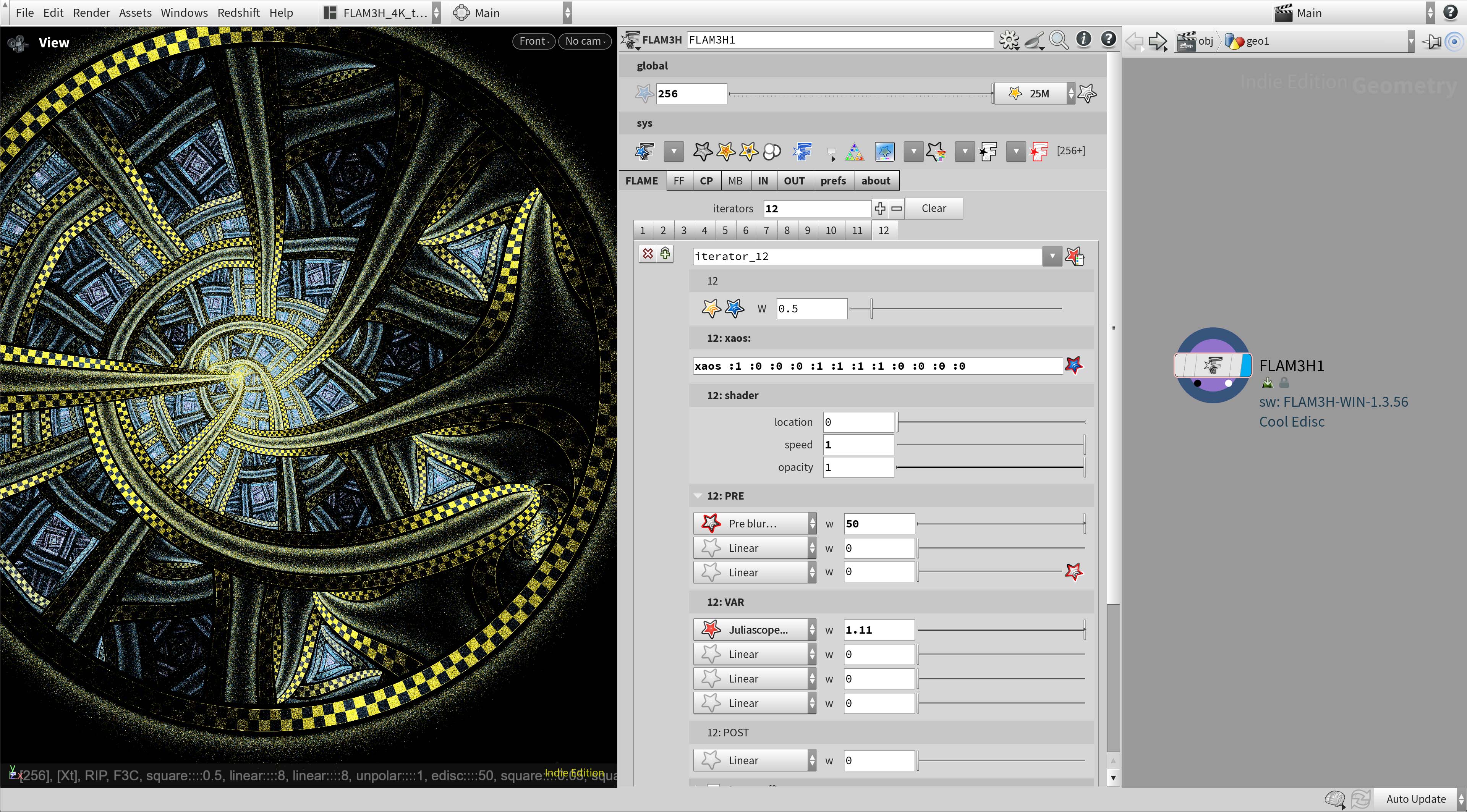 FLAM3HOUDINI viewport