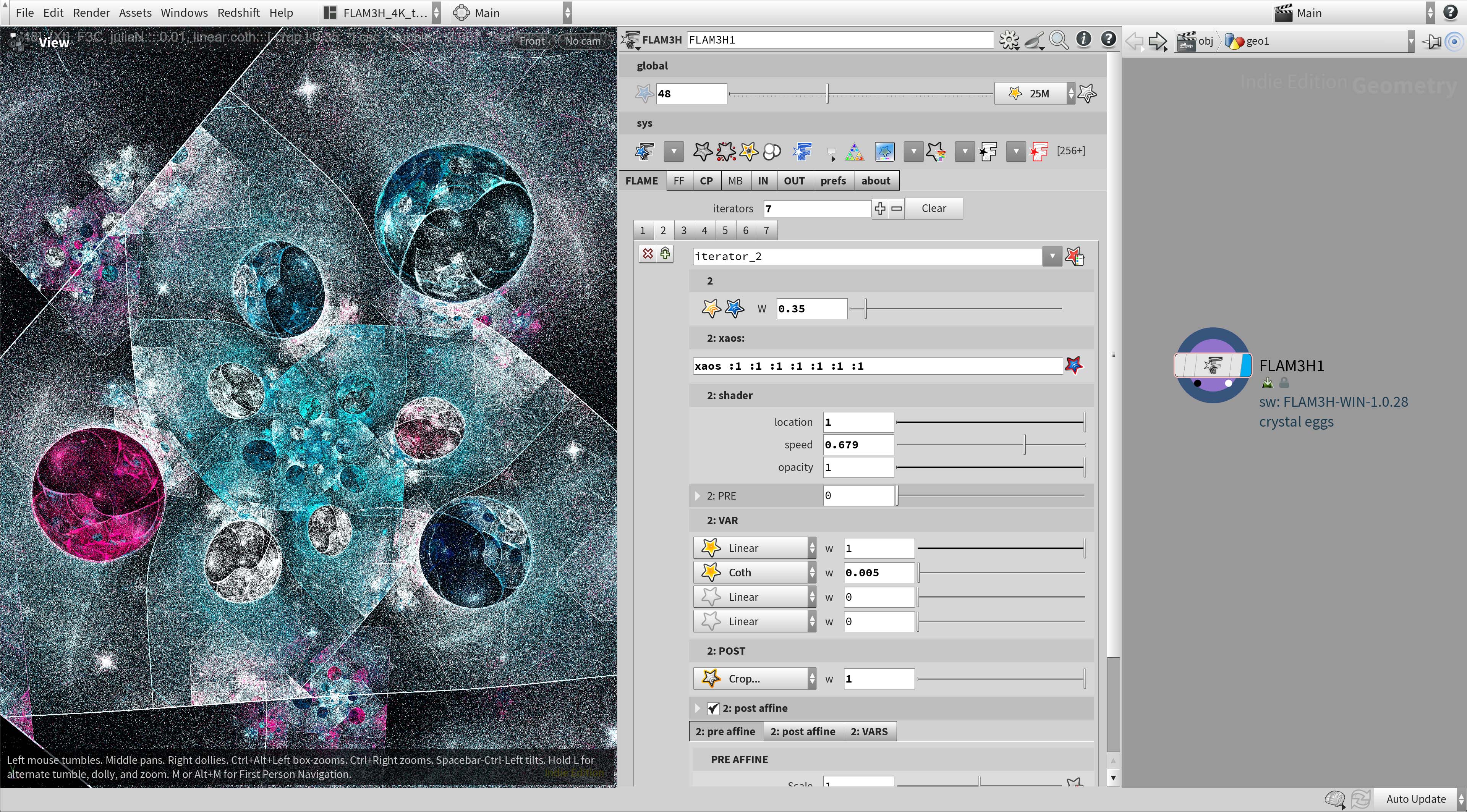 FLAM3HOUDINI viewport