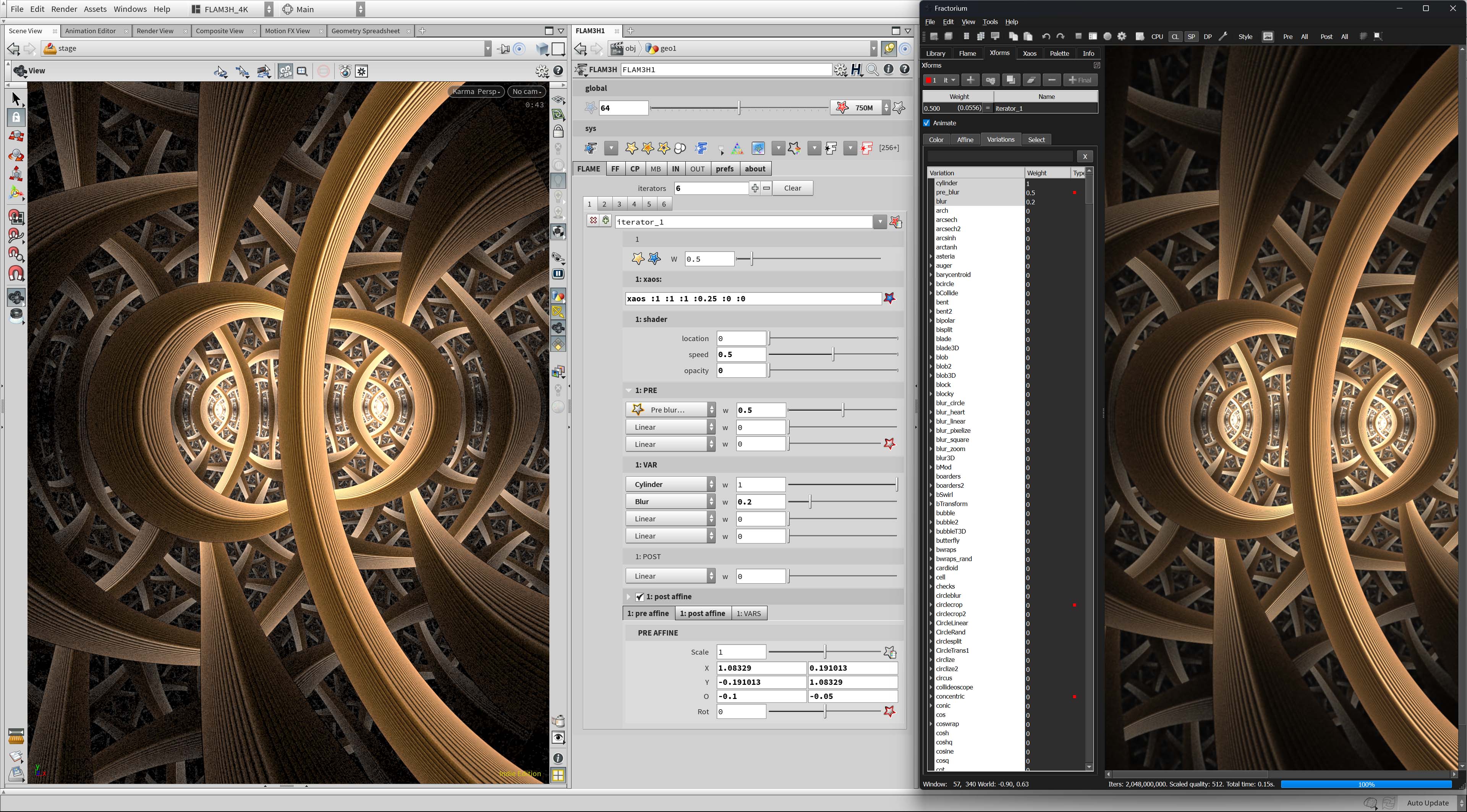 Fractorium to FLAM3HOUDINI 01
