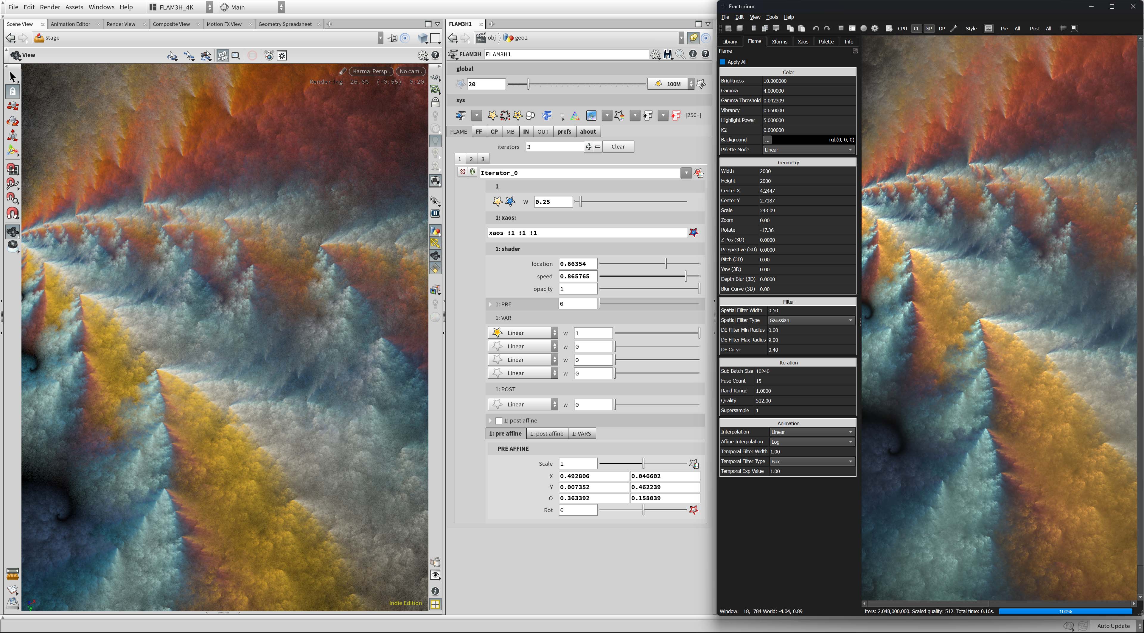 Fractorium to FLAM3HOUDINI 01