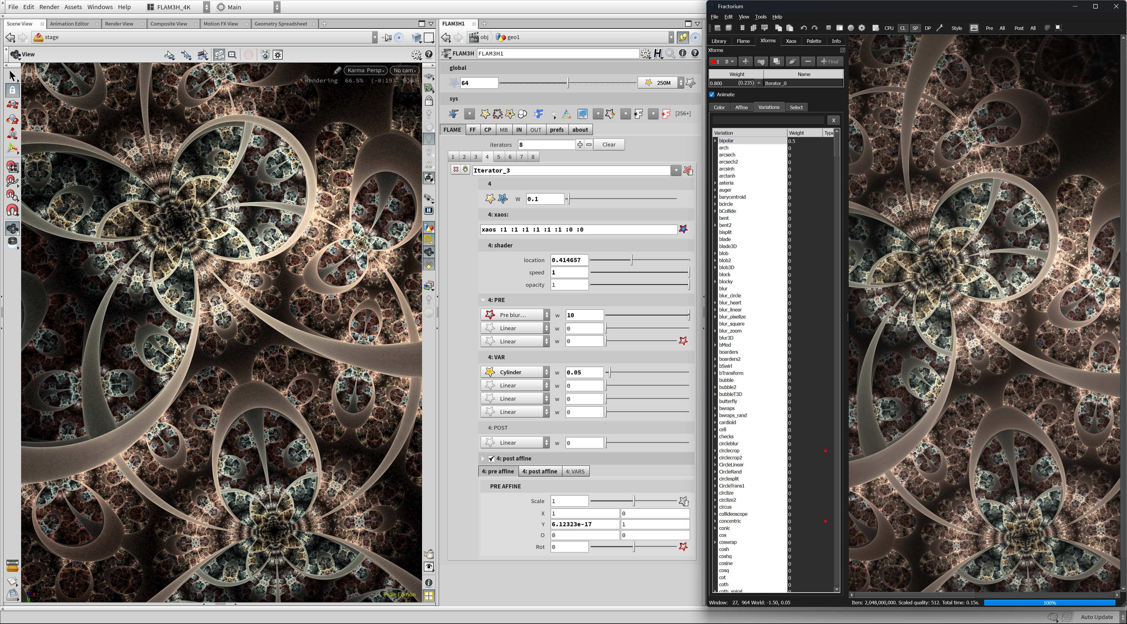 Fractorium to FLAM3HOUDINI 02