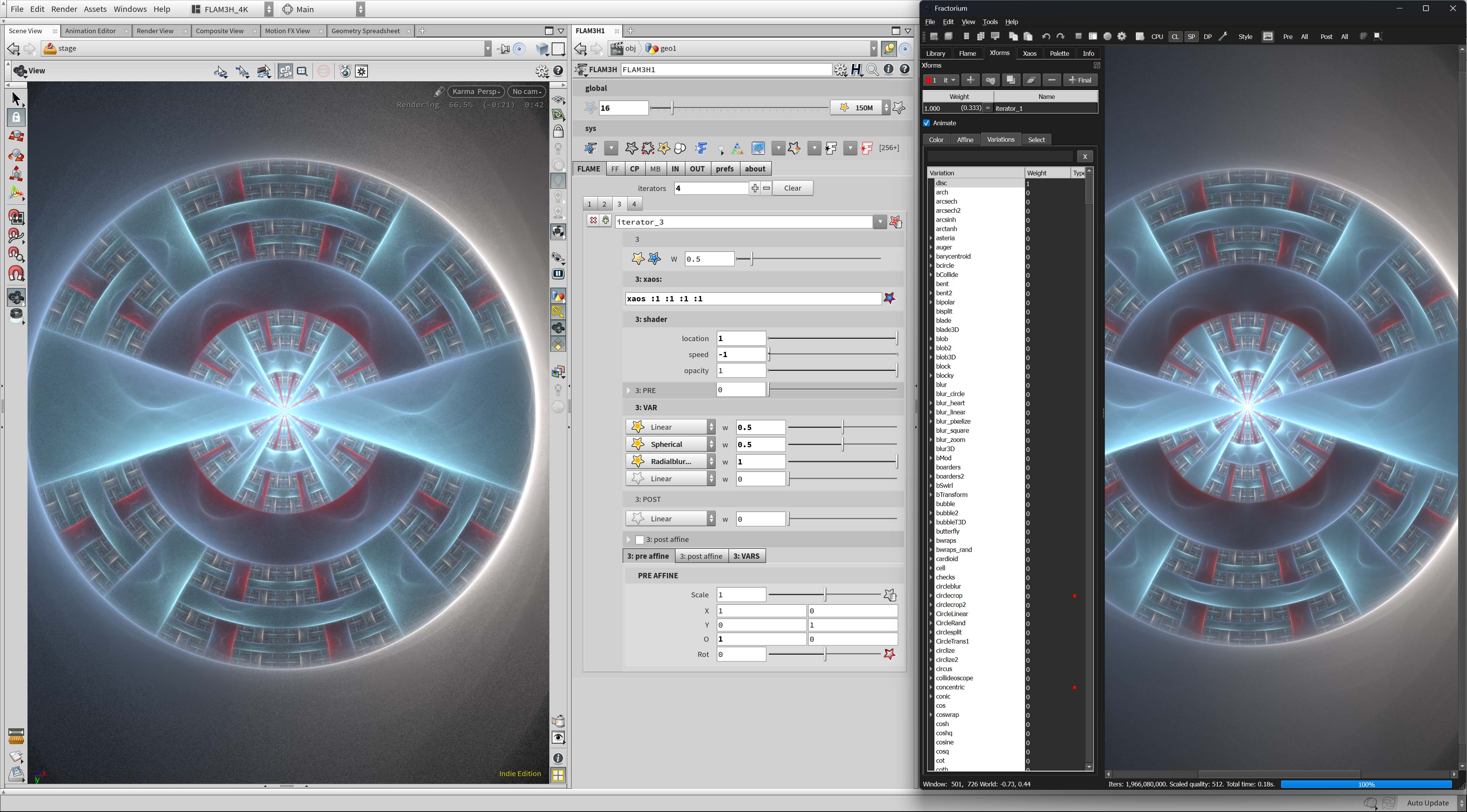 Fractorium to FLAM3HOUDINI 03