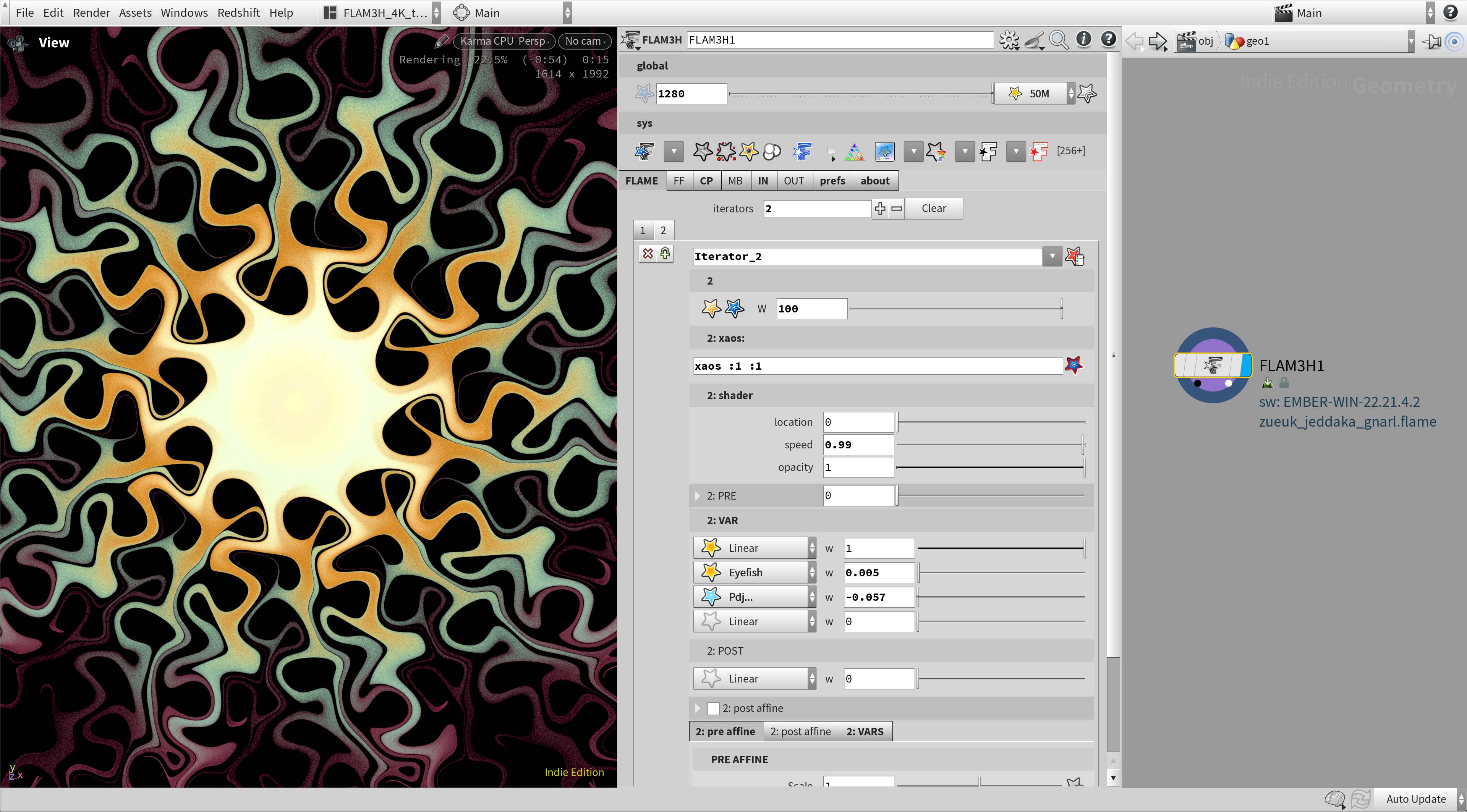 Chaotica to FLAM3HOUDINI 00