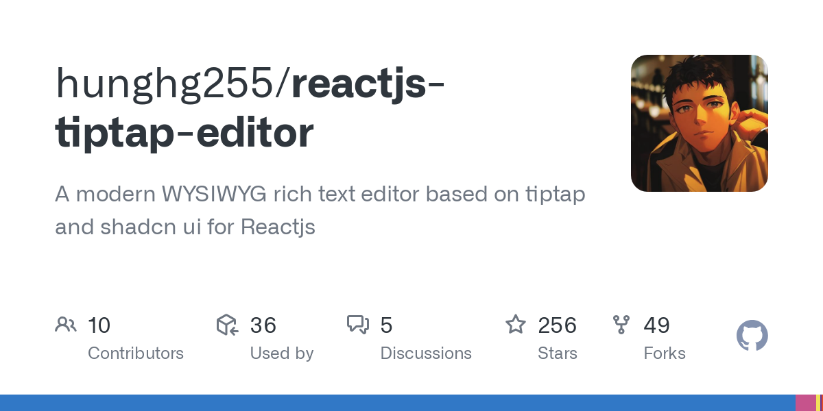 reactjs tiptap editor