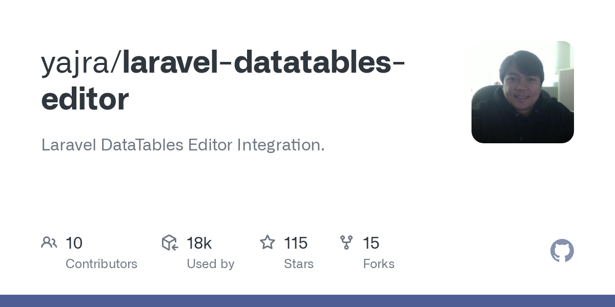 laravel datatables editor