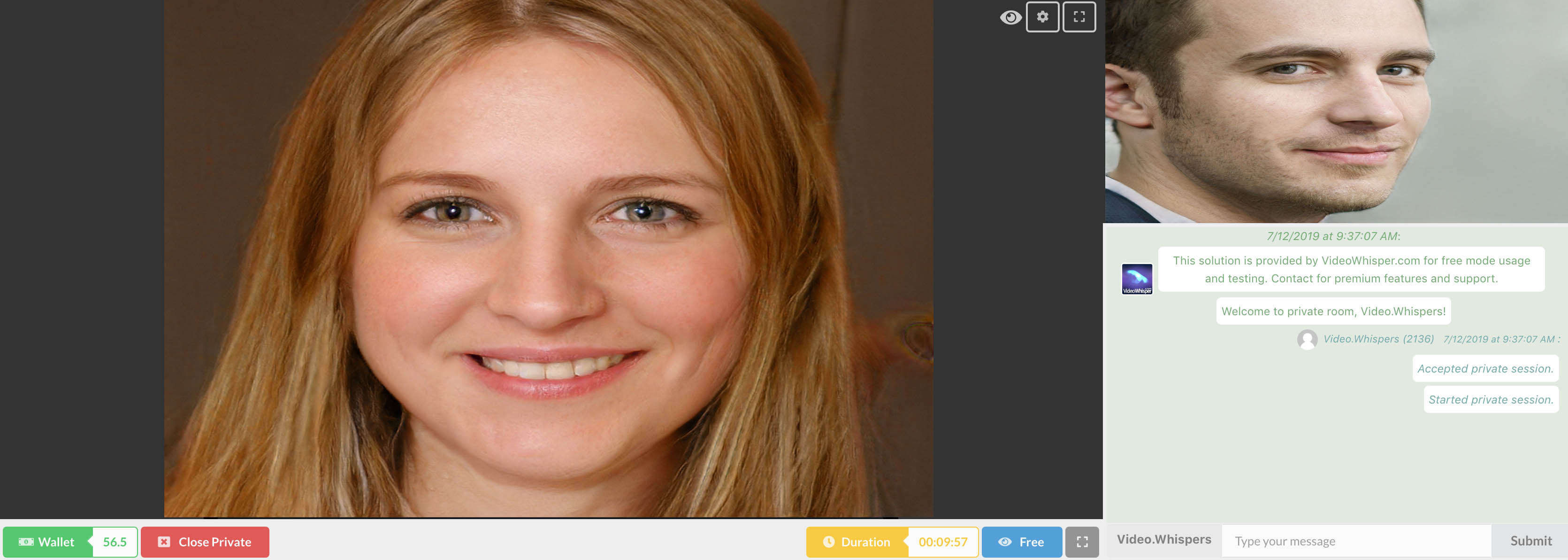 PHP HTML5 VideoChat / Videoanruf