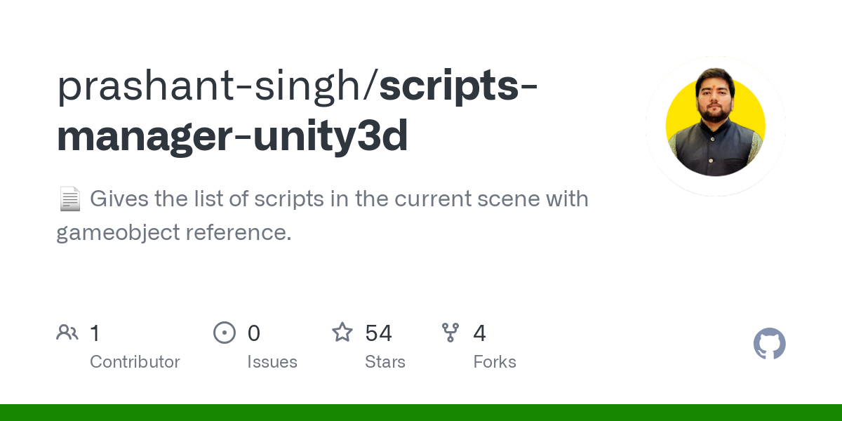 scripts manager unity3d
