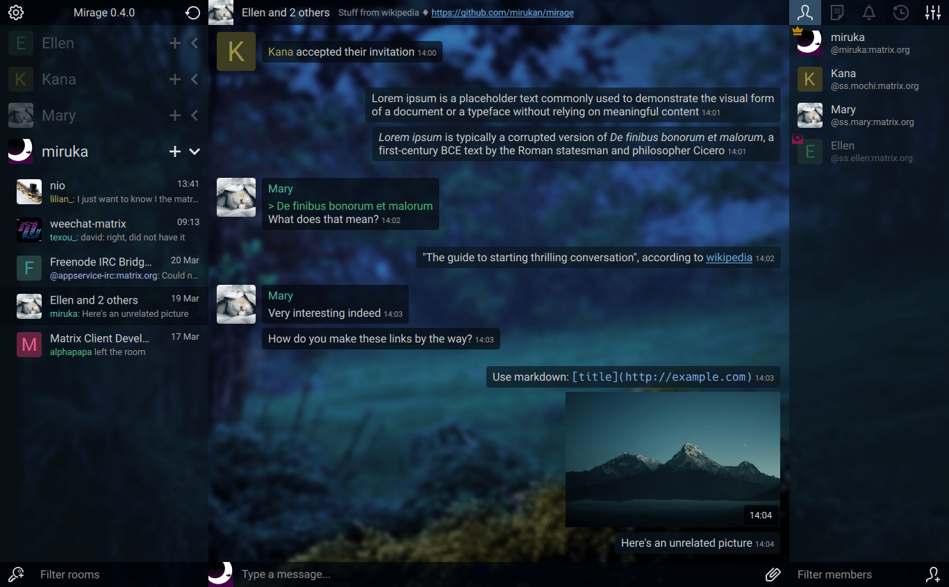 Chat -Screenshot