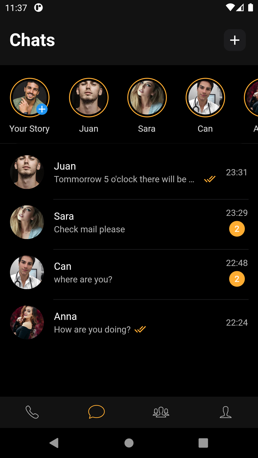 Flutter -Chat -App Sofortmeldungen Bildschirm