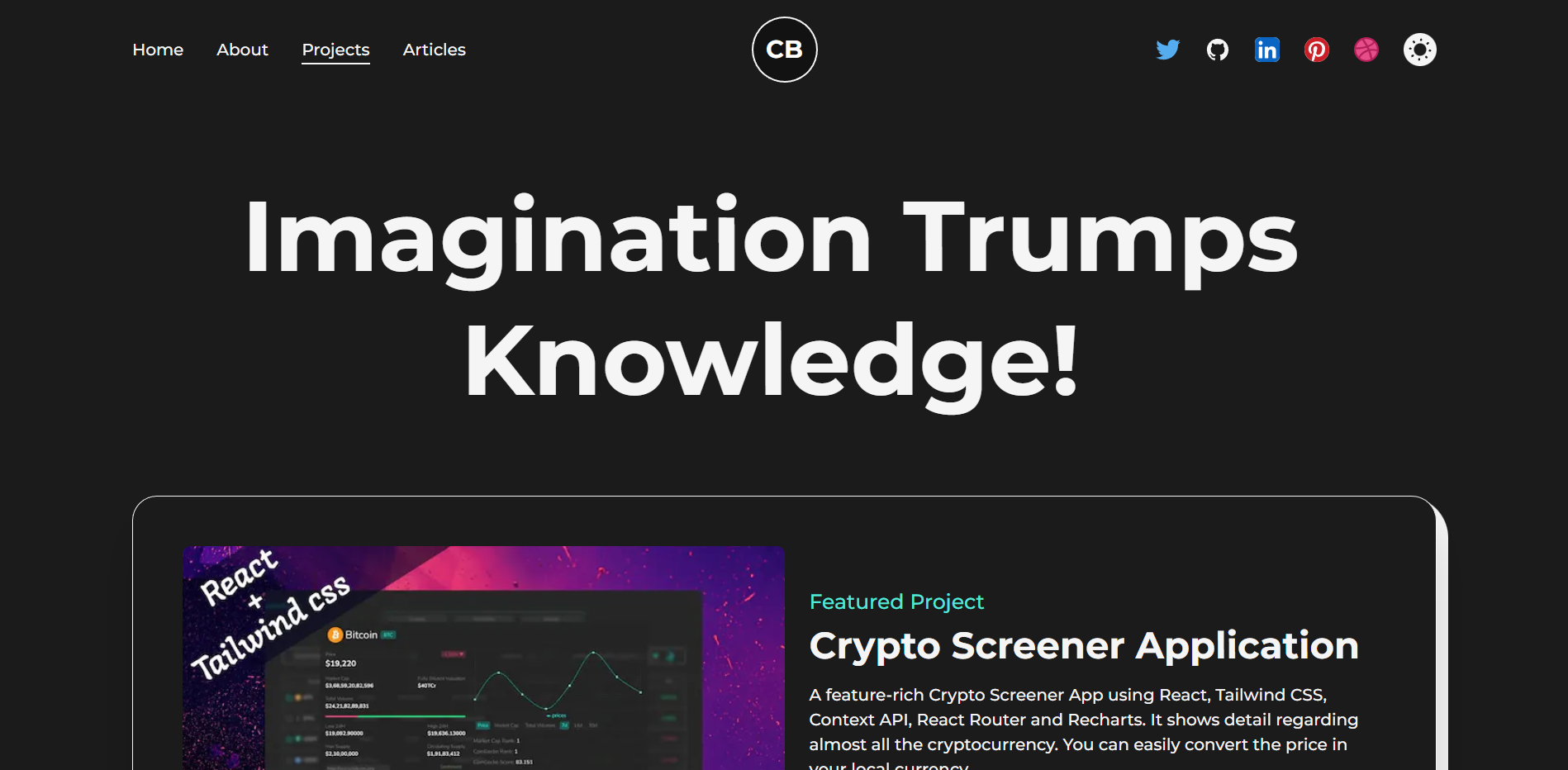 Nächste JS -Portfolio -Website