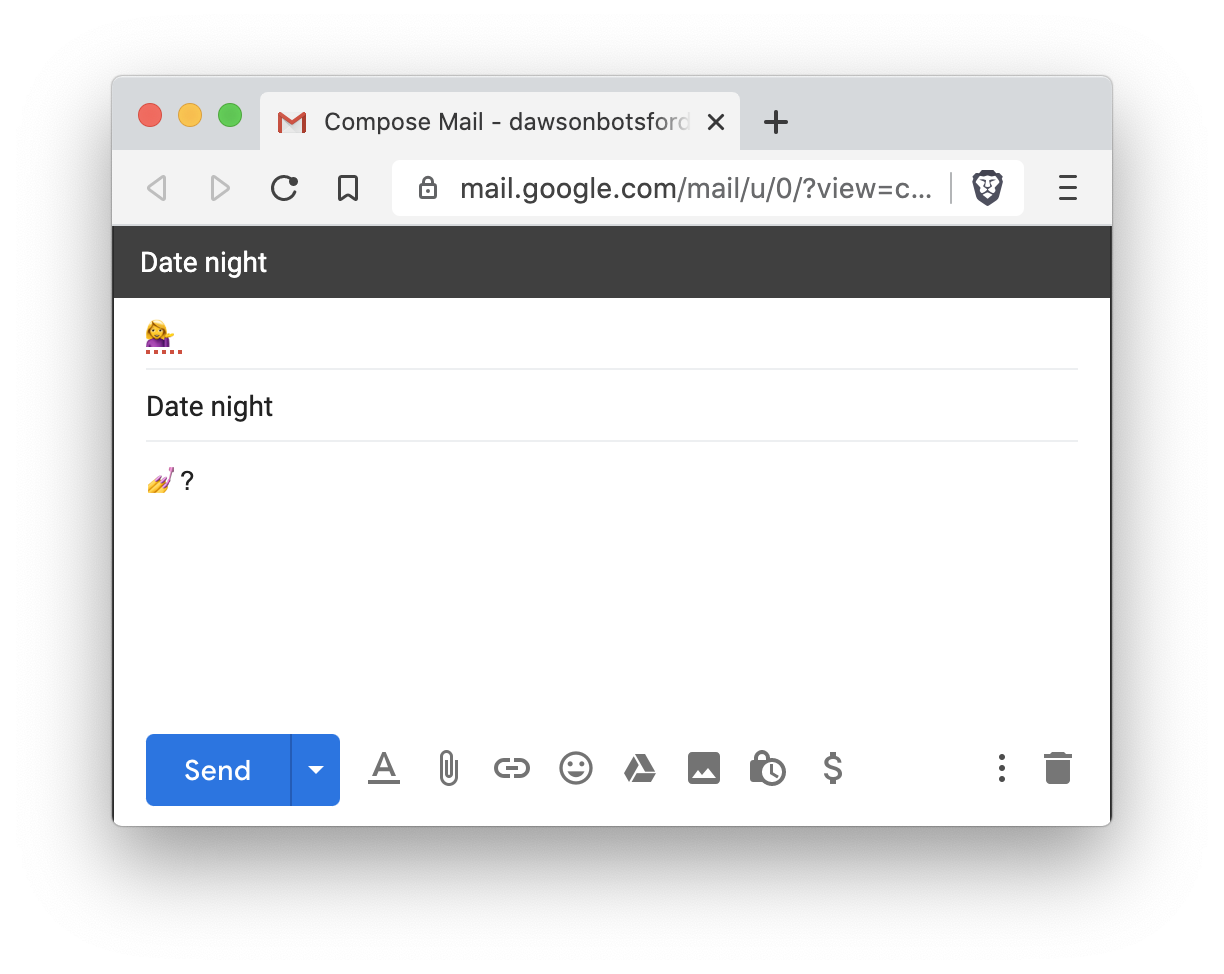 Google Mail -Ergebnis