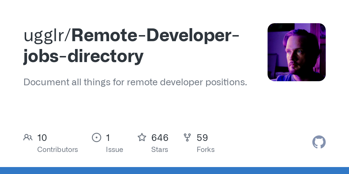 Remote Developer jobs directory