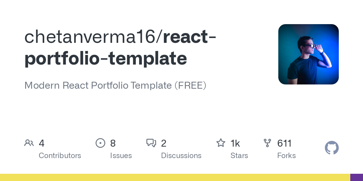 react portfolio template