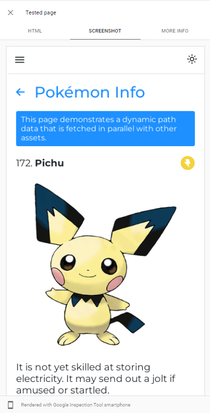 Google -Suchkonsole -Rendering