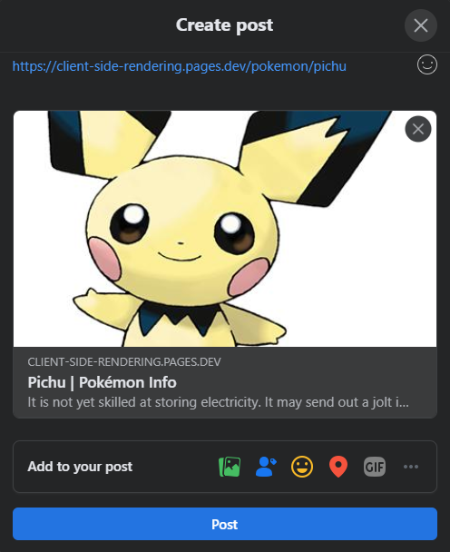 Facebook teilen Vorschau