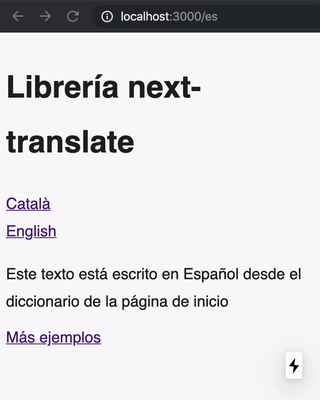 Übersetzungen in vorgefertigten Seiten